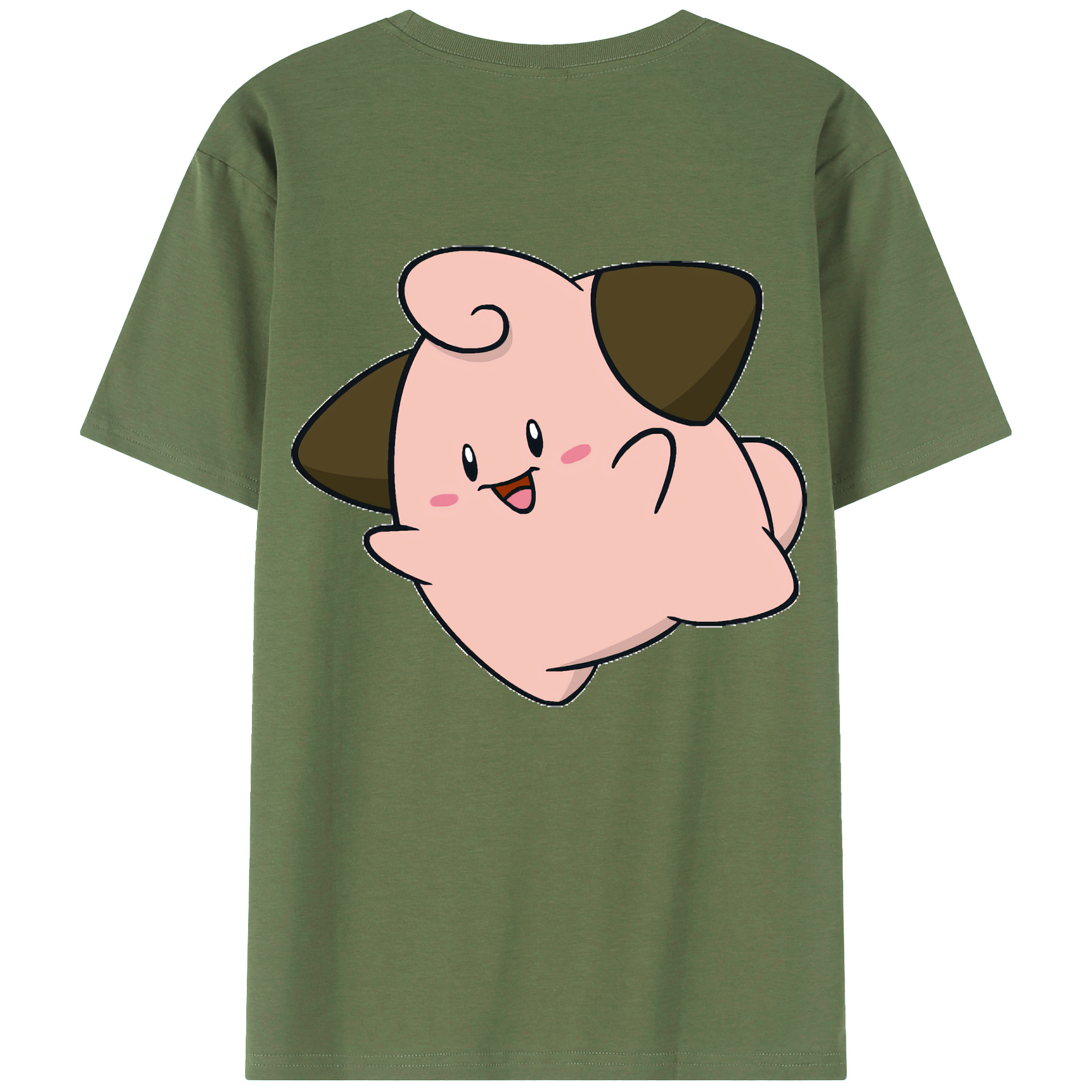 （画像用） ポケットモンスター Pokémon 綿100％ メンズ半袖Tシャツ（バックプリント） 通気性